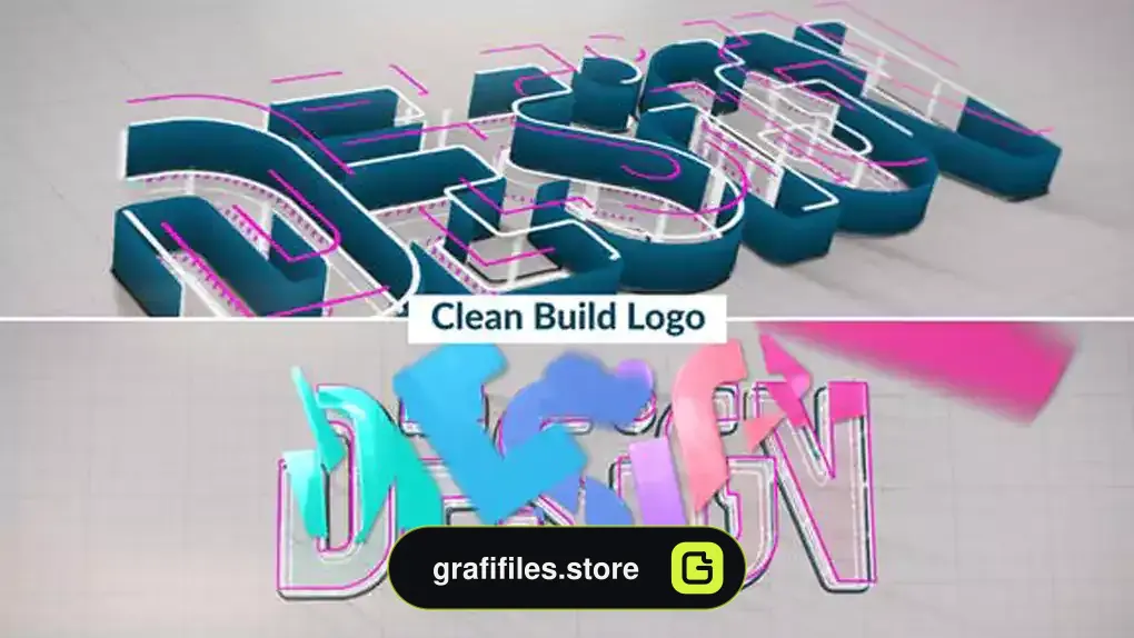 پروژه لوگو موشن افترافکت Clean Build Logo Reveal