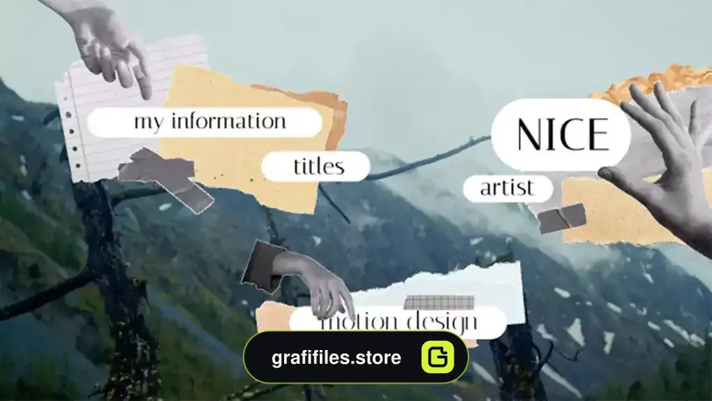پروژه پریمیر تایتل Collages Hand Titles