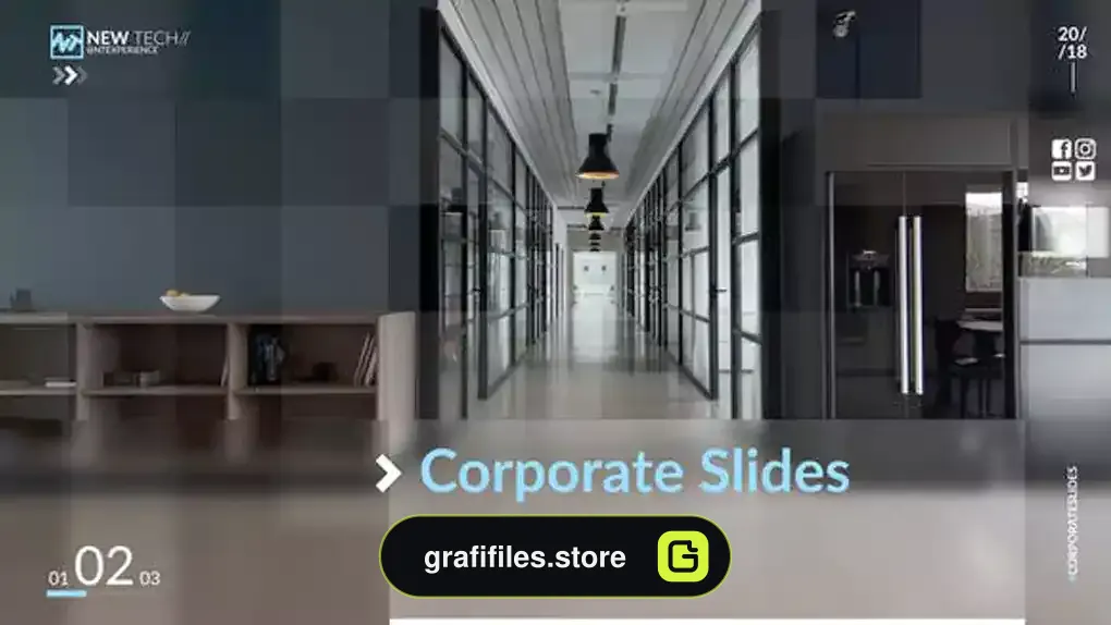 پروژه افترافکت پرزنتیشن شرکتی Corporate Slides Social Media