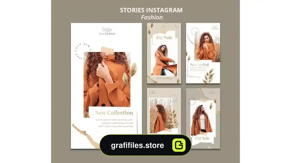طرح لایه باز استوری اینستاگرام فشن Fashion store instagram stories template
