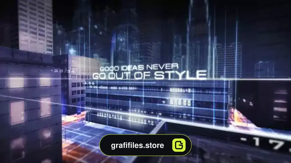 پروژه افترافکت تایتل شهر آینده نگر Futuristic City Titles