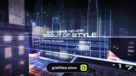 پروژه افترافکت تایتل شهر آینده نگر Futuristic City Titles