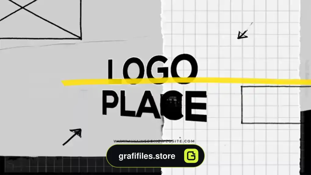 لوگو موشن پریمیر Grunge Logo Scribble Paper
