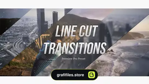 ترانزیشن پریمیر برش خطی Line Cut Transitions