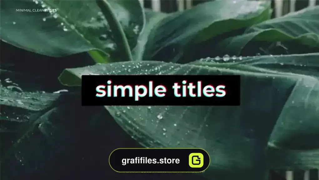 پروژه پریمیر تایتل مینیمال Minimal Clean Titles