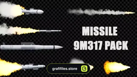 ابزار موشن گرافیک موشک Missile 9M317 Pack