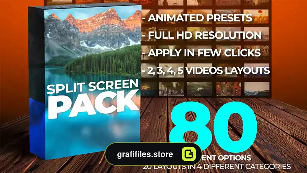 پریست پریمیر تقسیم صفحه نمایش Split Screen Pack - FHD