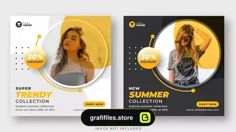 وکتور بنر حراج تابستانه شبکه اجتماعی Summer sale banner for social media