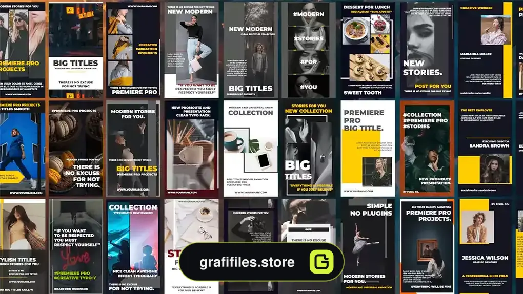 پروژه پریمیر استوری اینستاگرام Social Media Stories