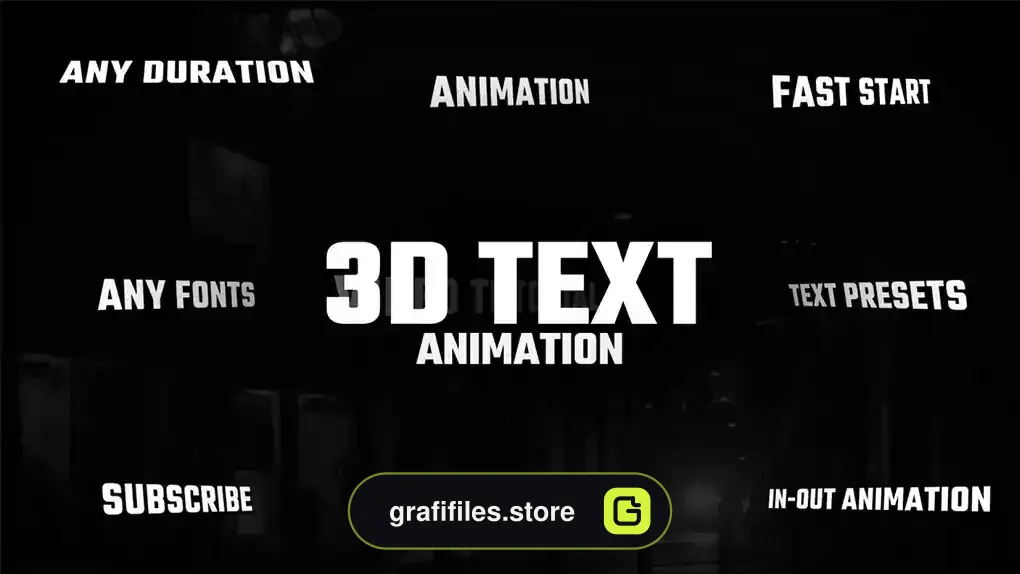 پریست پریمیر انیمیشن متن سه بعدی 3D Animation Text