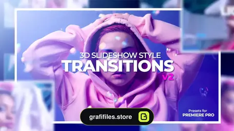 ترانزیشن پریمیر اسلایدشو سه بعدی 3D Slideshow Style Transitions V2