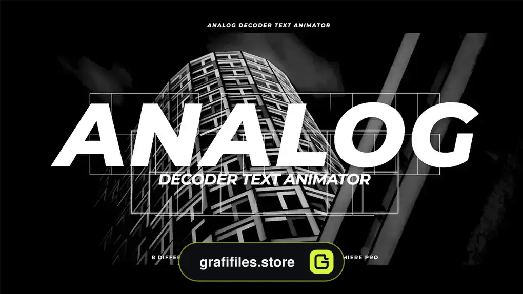 پریست پریمیر انیماتور متن آنالوگ Analog Decoder Text Animator