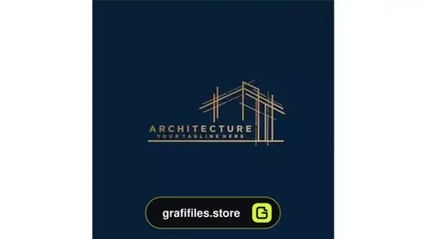 طرح وکتور لوگو خانه معمار Architect house logo architectural