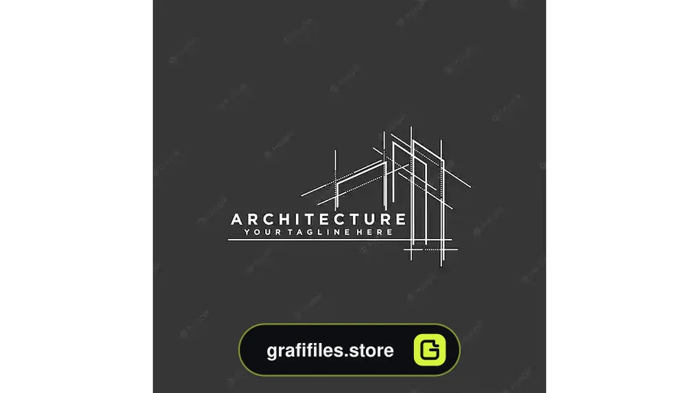 وکتور لوگو خانه معمار Architect house logo architectural