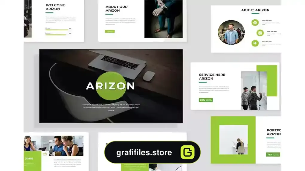 قالب پاورپوینت کسب و کار Arizon Business PowerPoint