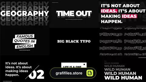 پروژه پریمیر تایپوگرافی Big Black Typo