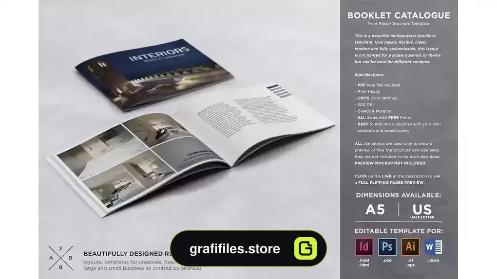 طرح لایه باز کاتالوگ Booklet Catalogue Template