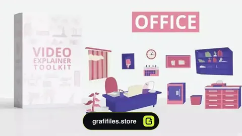 پروژه افترافکت ویدیو توضیحی دفتر تجاری Business Office Video Explainer Toolkit