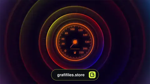 پروژه پریمیر لوگو سرعت سنج خودرو Car Speedometer Logo
