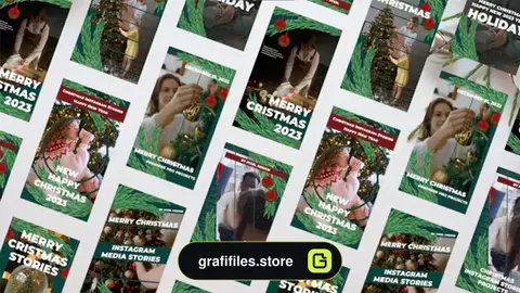 پروژه پریمیر استوری اینستاگرام کریسمس Christmas Social Media Stories
