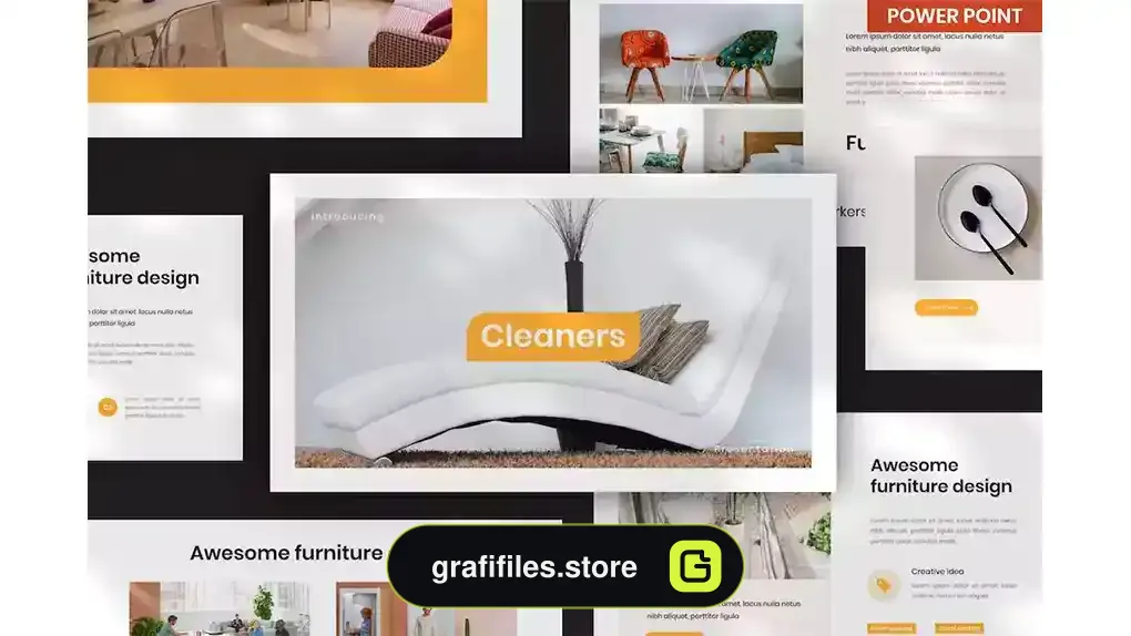 قالب پاورپوینت Cleeners PowerPoint