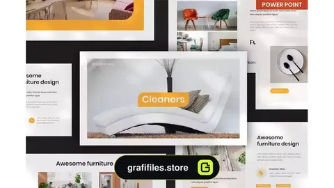 قالب پاورپوینت Cleeners PowerPoint