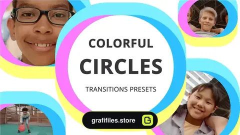 ترانزیشن پریمیر دایره ای رنگارنگ Colorful Circles Transitions Presets