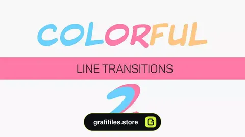 دانلود 64 ترانزیشن پریمیر خطوط رنگارنگ Colorful Line Transitions 2