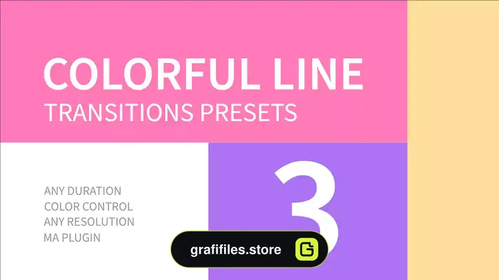 دانلود 40 ترانزیشن پریمیر خطوط رنگارنگ Colorful Line Transitions 3