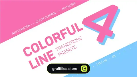 دانلود 42 ترانزیشن پریمیر خطوط رنگارنگ Colorful Line Transitions 4
