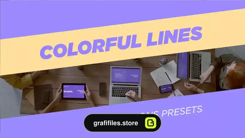 دانلود 44 ترانزیشن پریمیر خطوط رنگارنگ Colorful Lines Transitions Presets 5