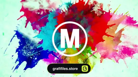 پروژه پریمیر نمایش لوگو با پاشیدن رنگ Colorful Paint Logo Reveal