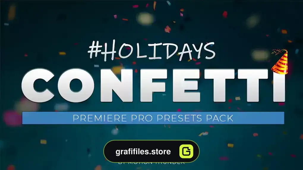 پریست پریمیر کاغذ رنگی جشن Confetti Presets Pack
