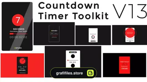 پروژه افترافکت شمارش معکوس Countdown Timer Toolkit V13