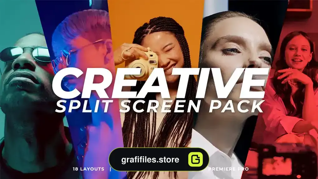 دانلود 18 پریست پریمیر تقسیم صفحه نمایش Creative Split Screen Pack