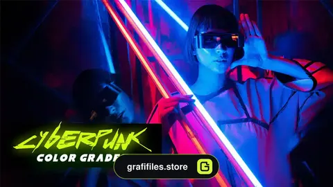 پریست پریمیر اصلاح رنگ سایبرپانک Cyberpunk Color Grades