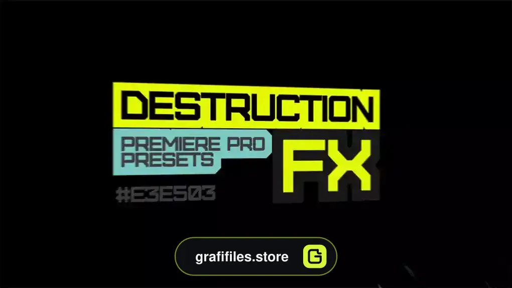 پریست پریمیر متن با افکت تخریب و ویرانی Destruction FX