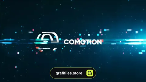 لوگو موشن پریمیر Digital Glitch Logo Reveal