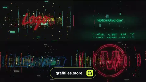 لوگو موشن پریمیر Digital Logo Reveal