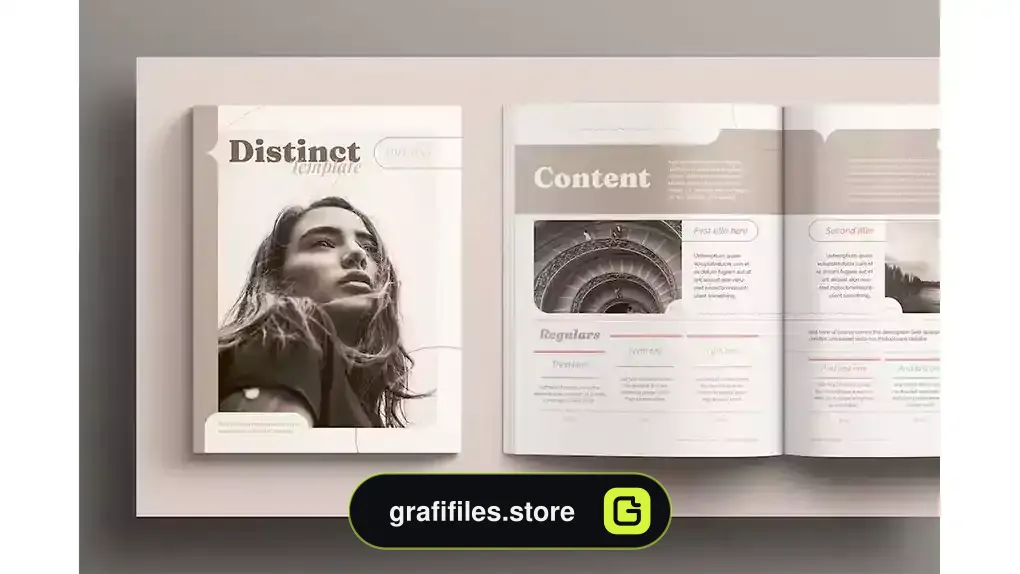 قالب ایندیزاین مجله Distinct Indesign Template