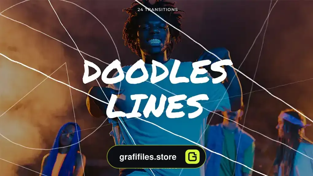 ترانزیشن پریمیر خطوط انیمیشن Doodles Lines Transitions