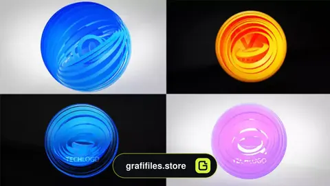 لوگو موشن پریمیر Dynamic Sphere Logo Reveals