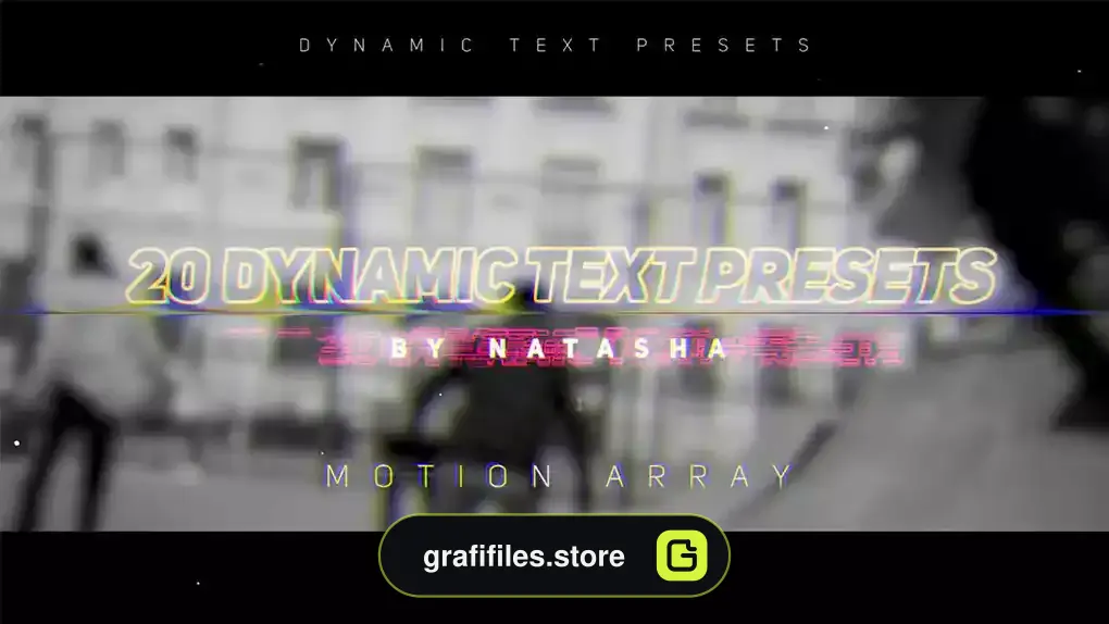 پریست پریمیر انیمیت متن داینامیک Dynamic Text Presets
