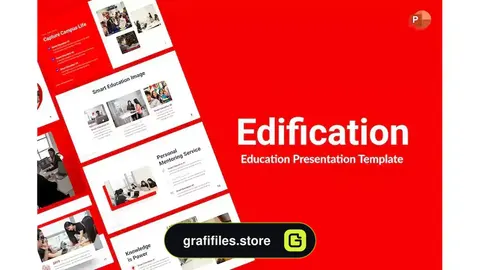 قالب پاورپوینت تحصیلی Edification Red Creative Education PowerPoint