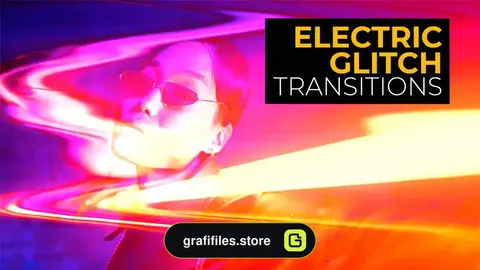 ترانزیشن پریمیر افکت الکتریکی گلیچ Electric Glitch Transitions