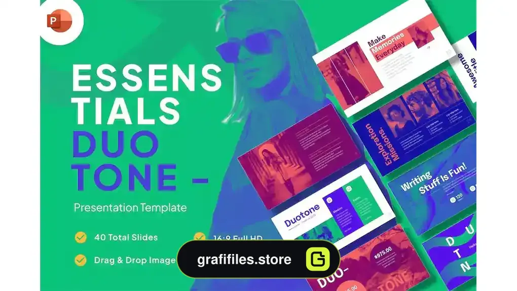 قالب پاورپوینت Essentials Duo Tone Creative PowerPoint Template