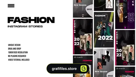 پروژه پریمیر استوری اینستاگرام فشن Fashion Stories