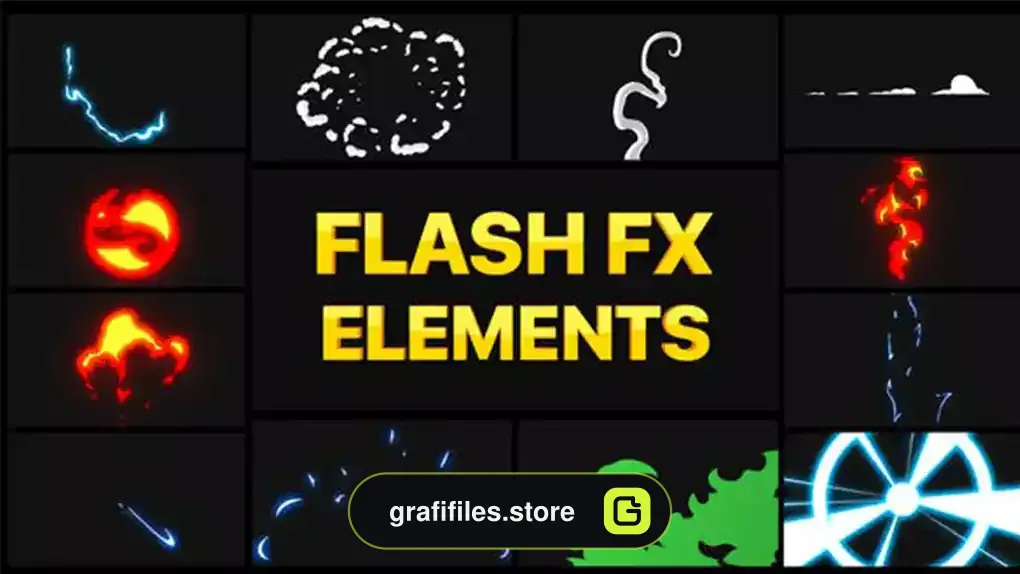 پروژه داوینچی ریزالو افکت کارتونی Flash FX Elements Pack 02