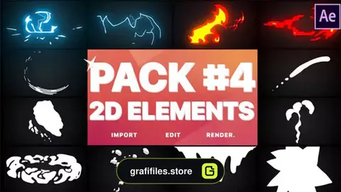 پروژه افترافکت افکت کارتونی Flash FX Elements Pack 04 | After Effects