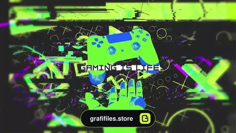 پروژه پریمیر لوگو پارازیت بازی کامپیوتری Gamer Glitch Logo Reveal